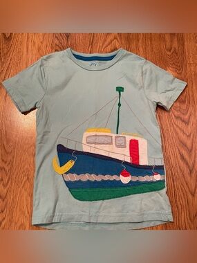 Mini Boden Boat Appliqué Tee 6/7